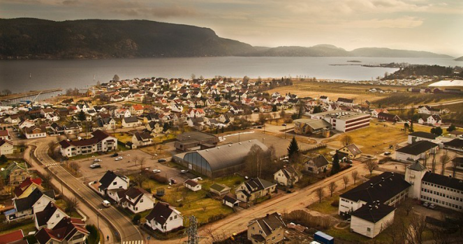 Panorama over Svelvik. Foto: Richard Halvorsen